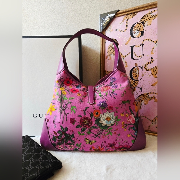 Gucci Flora Jackie Bouvier Hobo Shoulder Bag - Picture 3 of 16